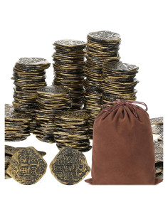 Juego de Monedas de Plástico Pirata Jenaai 500 Pcs Bronce