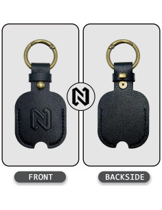 Funda de Llave de Coche de Cuero NAPHYLAIFA Negra - Protector Duradero 2