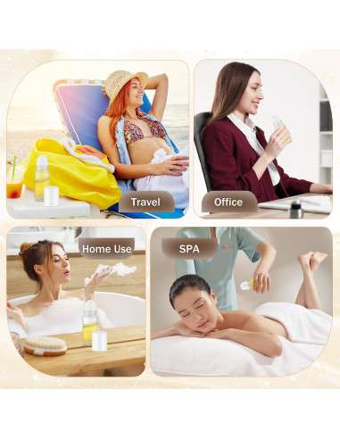 8 Botellas de Vidrio 30ml con Rodillo para Aceite Esencial