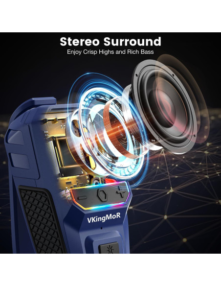 Altavoz Bluetooth Portátil VkingMoR BH127AU Impermeable 10H