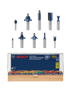 Juego de 10 Brocas de Router Bosch RBS010 Carburo 1.27 cm 2