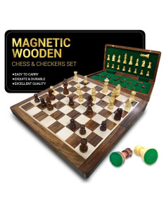 Juego de Ajedrez Magnético de Madera 30.48 cm Store Indya
