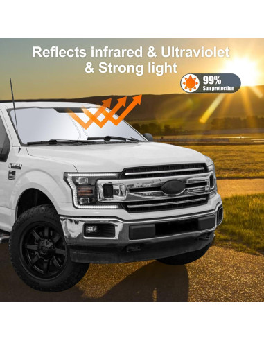 Protector Solar Parabrisas JDMCAR F150 2015-2020 Plegable