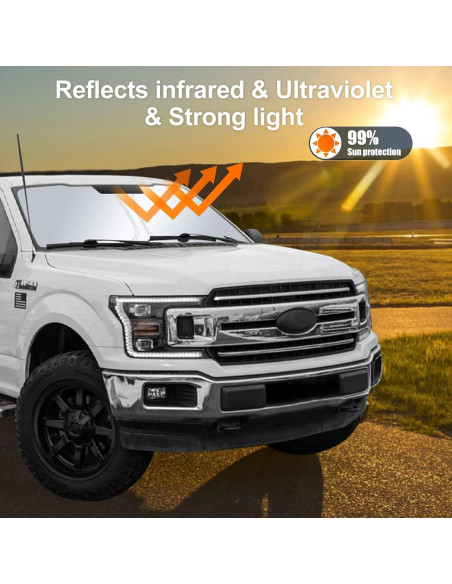 Protector Solar Parabrisas JDMCAR F150 2015-2020 Plegable