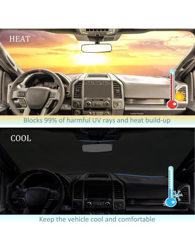 Protector Solar Parabrisas JDMCAR F150 2015-2020 Plegable