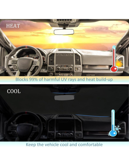 Protector Solar Parabrisas JDMCAR F150 2015-2020 Plegable