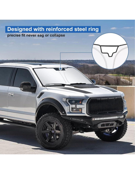 Protector Solar Parabrisas JDMCAR F150 2015-2020 Plegable
