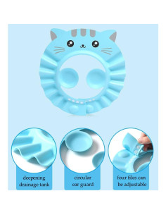 Gorro de Ducha para Bebé YU-MAO Ajustable con Orejeras 2