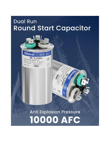 Capacitor CBB65B 45/5uF 370/440V Sikawai para Aire Acondicionado