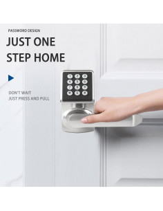 Cerradura Electrónica Cielsa Dawn con Manija y Teclado - Niquelado 2