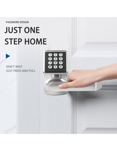 Cerradura Electrónica Cielsa Dawn con Manija y Teclado - Niquelado