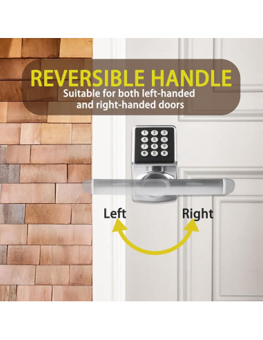 Cerradura Electrónica Cielsa Dawn con Manija y Teclado - Niquelado