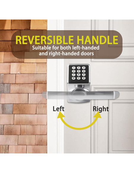 Cerradura Electrónica Cielsa Dawn con Manija y Teclado - Niquelado