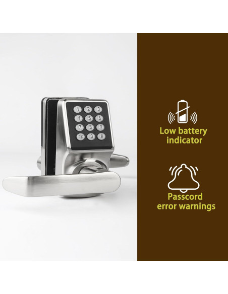 Cerradura Electrónica Cielsa Dawn con Manija y Teclado - Niquelado