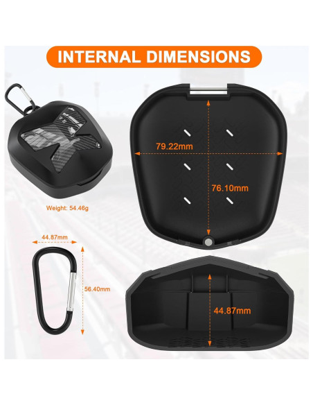Funda para Protectores Bucales ARGOMAX Negra Fibra de Carbono