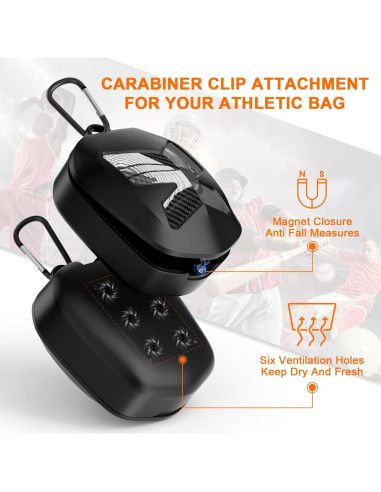 Funda para Protectores Bucales ARGOMAX Negra Fibra de Carbono