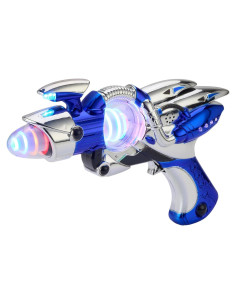Blaster Espacial Iluminado Playbees 29.2cm Azul Efectos Sonido