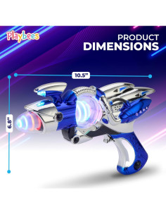 Blaster Espacial Iluminado Playbees 29.2cm Azul Efectos Sonido 2
