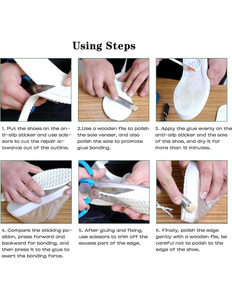 Parches de Goma Antideslizante GULELAYAR 32.5x13cm Negro