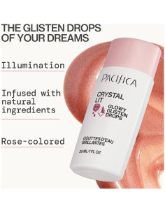 Pacifica Crystal Lit Glisten Drops - Rubor e Iluminador Líquido 40g 2