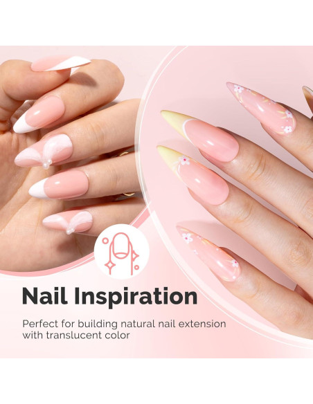 Gel Base Rosa para Uñas MelodySusie 15ml - 2 Piezas