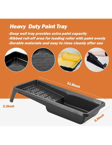 Kit de Pintura 11 Piezas PILOT FISH - Rodillos y Brochas 4"