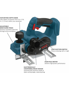 Cepillo Eléctrico Inalámbrico Bosch PLH181B 18V 82.55 mm 2