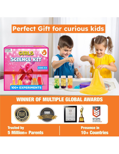 Kit de Ciencia Butterfly EduFields 100+ para Niñas 4-8 Años