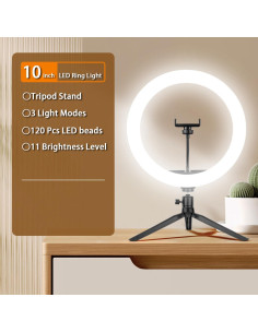 Anillo de Luz LED 25 cm MOYAWSDGN con Soporte y Control Remoto 2
