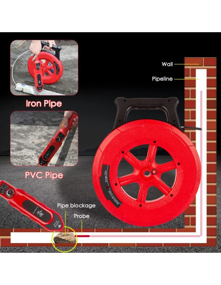Detector de Bloqueo de Tuberías NOYAFA NF-Pipe Locators 20m
