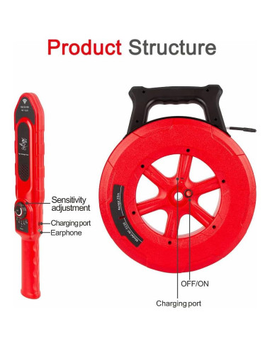 Detector de Bloqueo de Tuberías NOYAFA NF-Pipe Locators 20m
