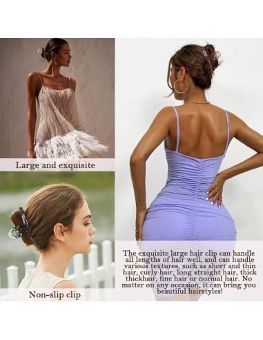 6 Garras de Acrílico CHAOBANG 11.94cm para Cabello Fuerte Sujeción