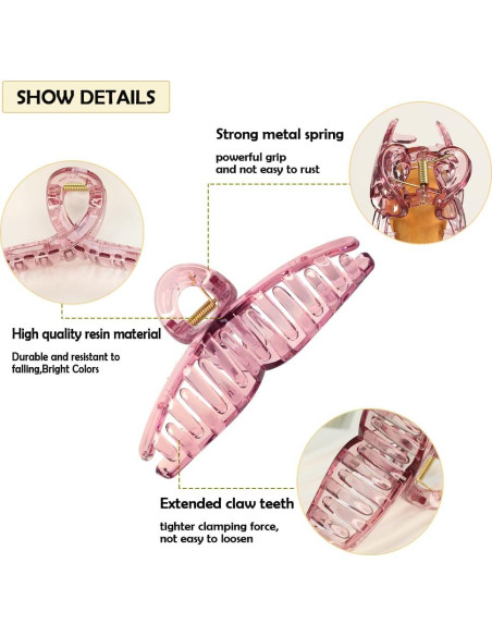 6 Garras de Acrílico CHAOBANG 11.94cm para Cabello Fuerte Sujeción