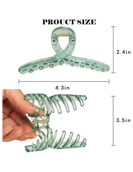 6 Garras de Acrílico CHAOBANG 11.94cm para Cabello Fuerte Sujeción