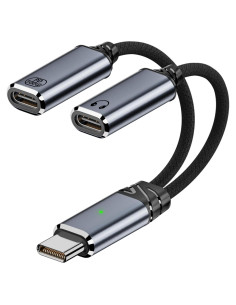 Divisor USB C Jadebones con Carga Rápida PD 100W - Gris