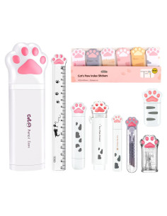 Set de Papelería Kawaii BITOSEE - 9 Piezas en Forma de Pata de Gato