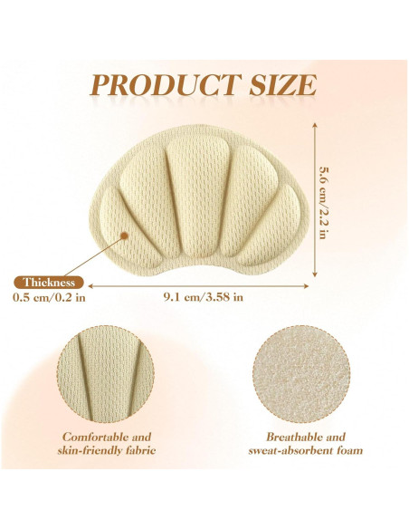 8 Almohadillas Adhesivas para Talón Femeng - Comodidad y Ajuste