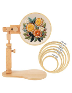 Soporte para Aro de Bordado SENENQU con 6 Aros de 8 cm a 20 cm