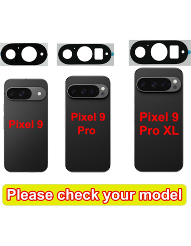 Cristal de Lente de Cámara Trasera Google Pixel 9 Pro con Adhesivo