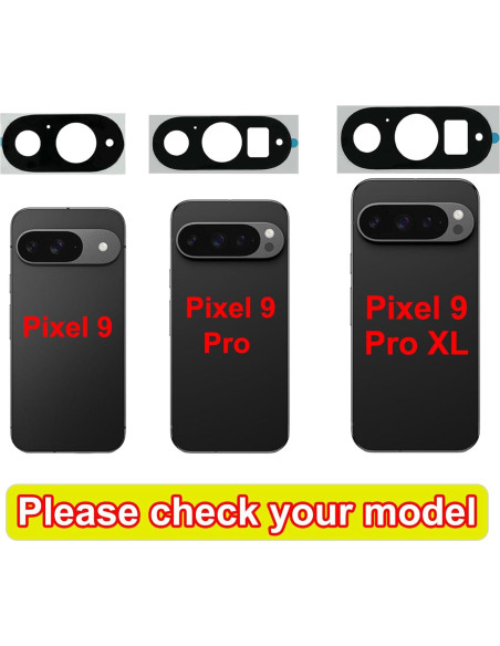 Cristal de Lente de Cámara Trasera Google Pixel 9 Pro con Adhesivo
