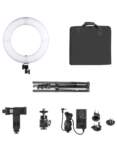 Anillo de Luz RGB 18" Weeylite WE-10 con Soporte y Control Remoto