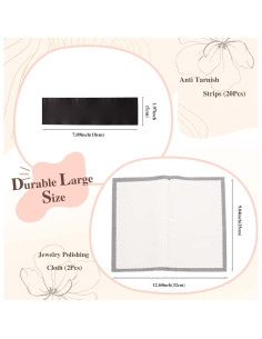 Combo Tiras Antioxidantes y Paños de Pulido de Joyería 2