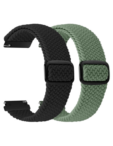 2 Bandas Trenzadas de Liberación Rápida Relting 22mm Nylon