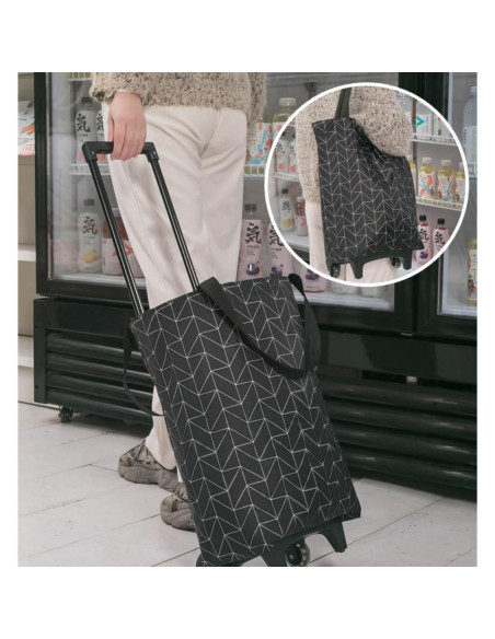 Carrito de Compras Plegable HOSDZOU con Ruedas 20 kg Caricatura