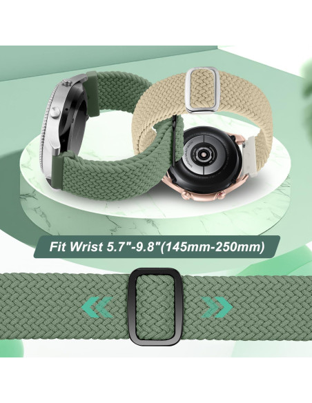 2 Bandas Trenzadas de Liberación Rápida Relting 22mm Nylon