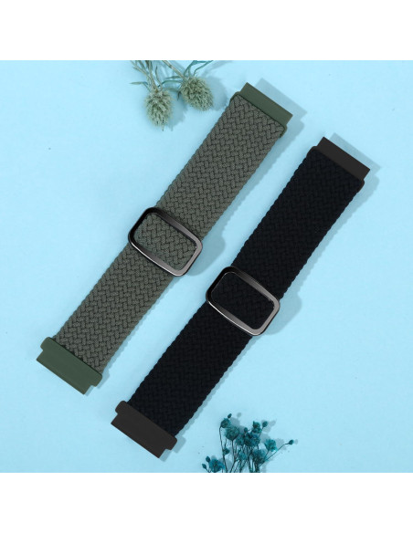 2 Bandas Trenzadas de Liberación Rápida Relting 22mm Nylon