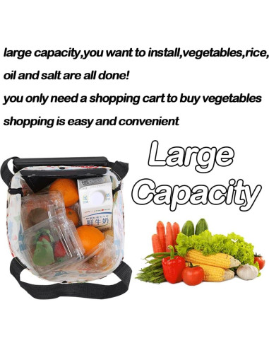 Carrito de Compras Plegable HOSDZOU con Ruedas 20 kg Caricatura