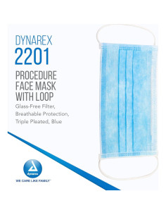 Mascarillas de Procedimiento Dynarex 2201U - 50 Unidades Azul 2