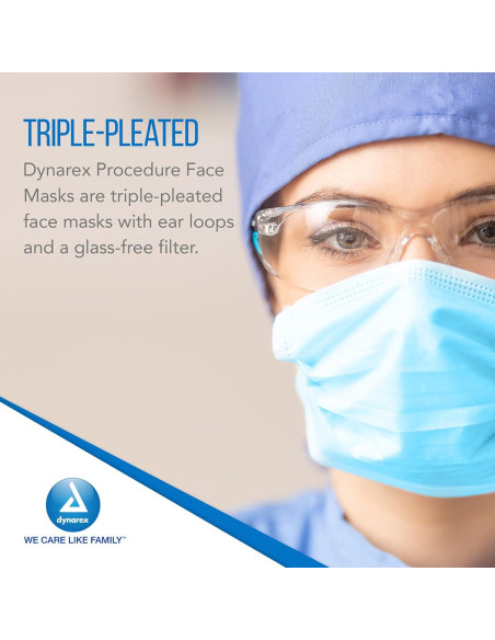 Mascarillas de Procedimiento Dynarex 2201U - 50 Unidades Azul