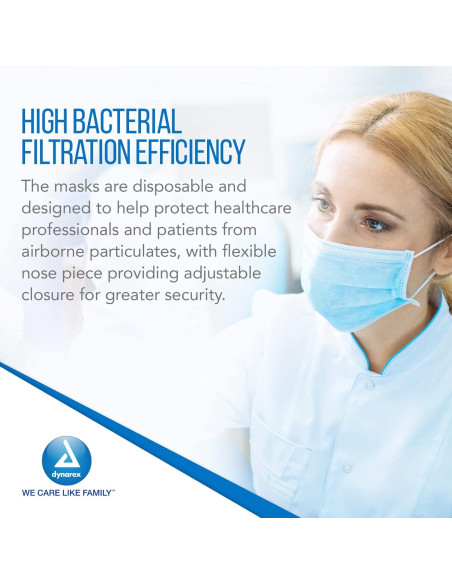 Mascarillas de Procedimiento Dynarex 2201U - 50 Unidades Azul